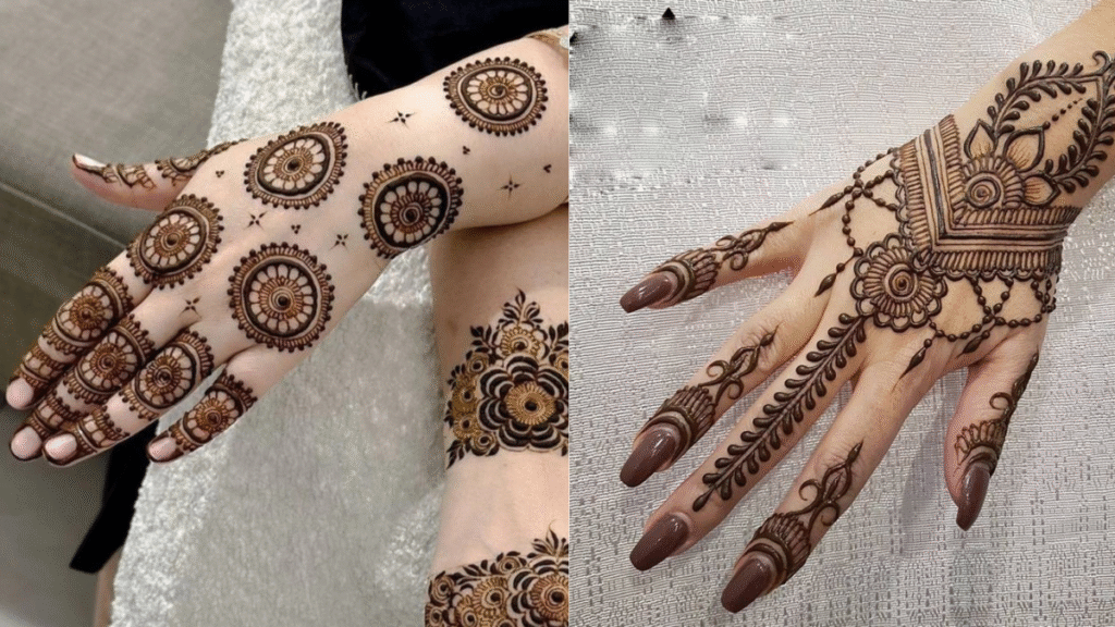 Navratri backhand mehndi designs