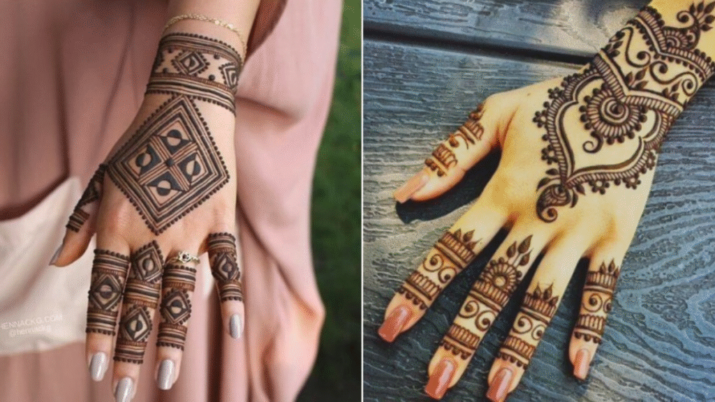 Navratri backhand mehndi designs