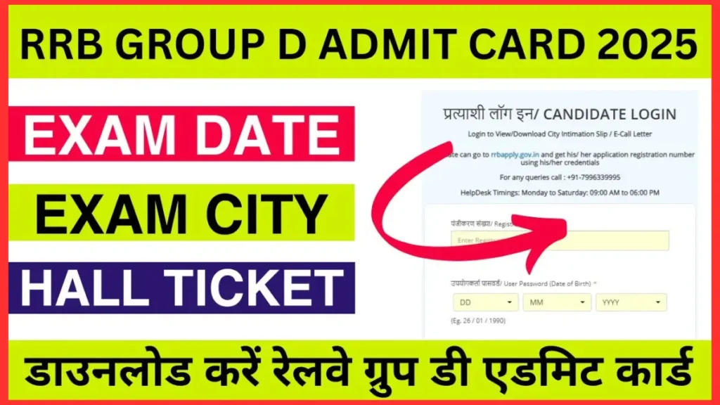 RRB Group D Admit Card 2025