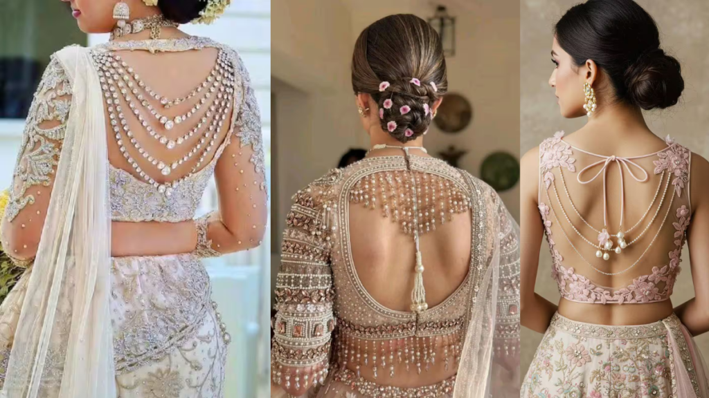 Back Lace Blouse Designs