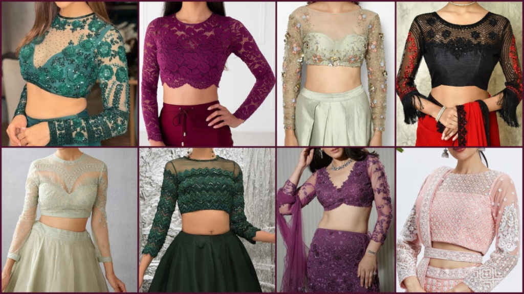 Back Lace Blouse Designs