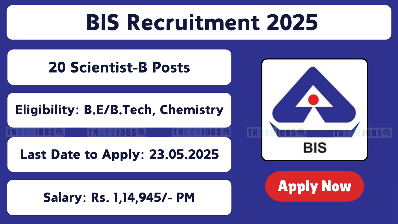 BIS Scientist B Recruitment