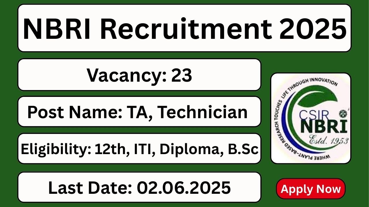 CSIR NBRI Lucknow Recruitment