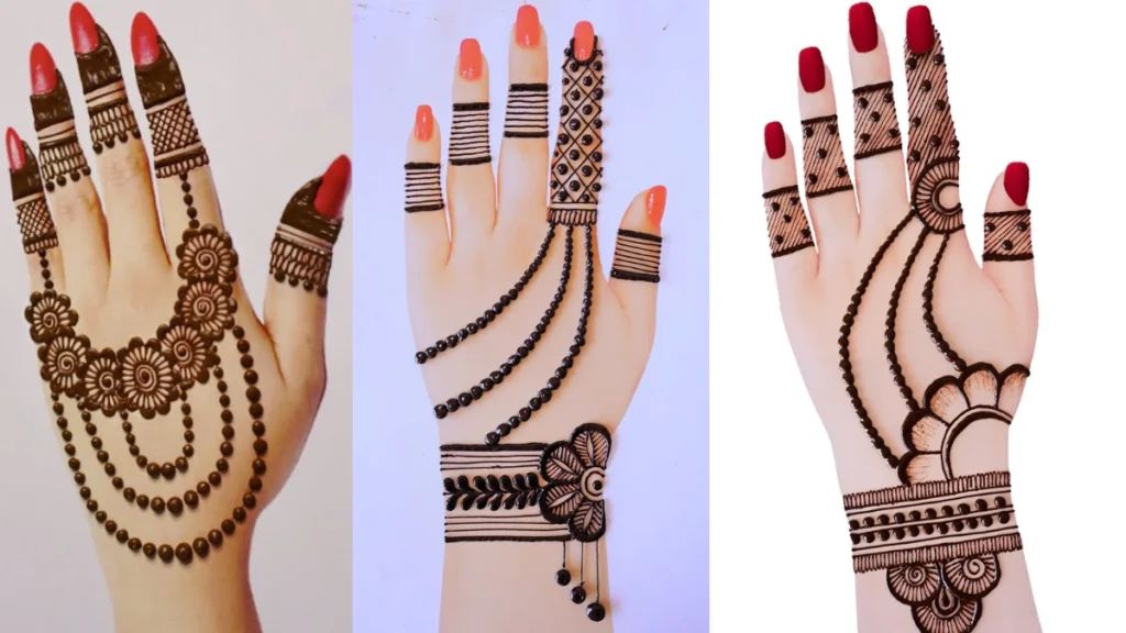 गहनों जैसी मेहंदी डिज़ाइन
