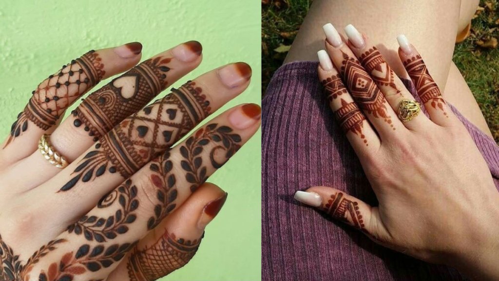 Teej Stylish Finger Mehndi