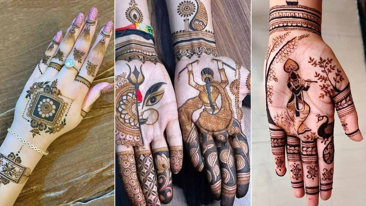 Navarahtri festival mehndi design