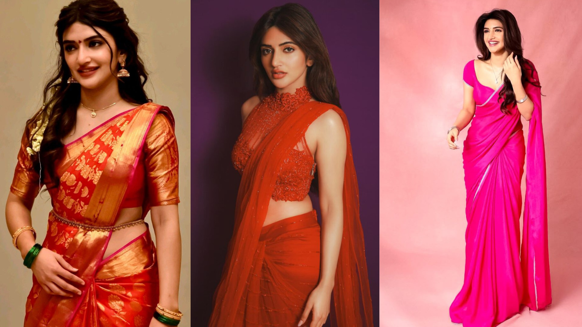 Sreeleela Red Saree Look