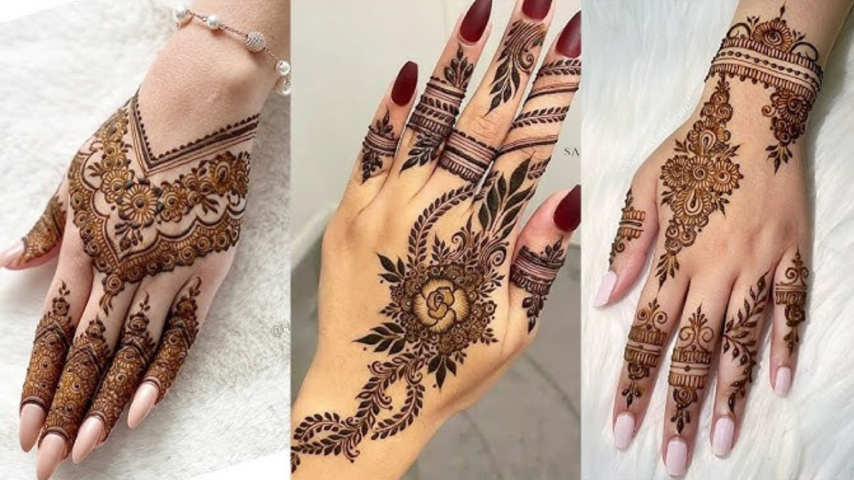 Navratri backhand mehndi design