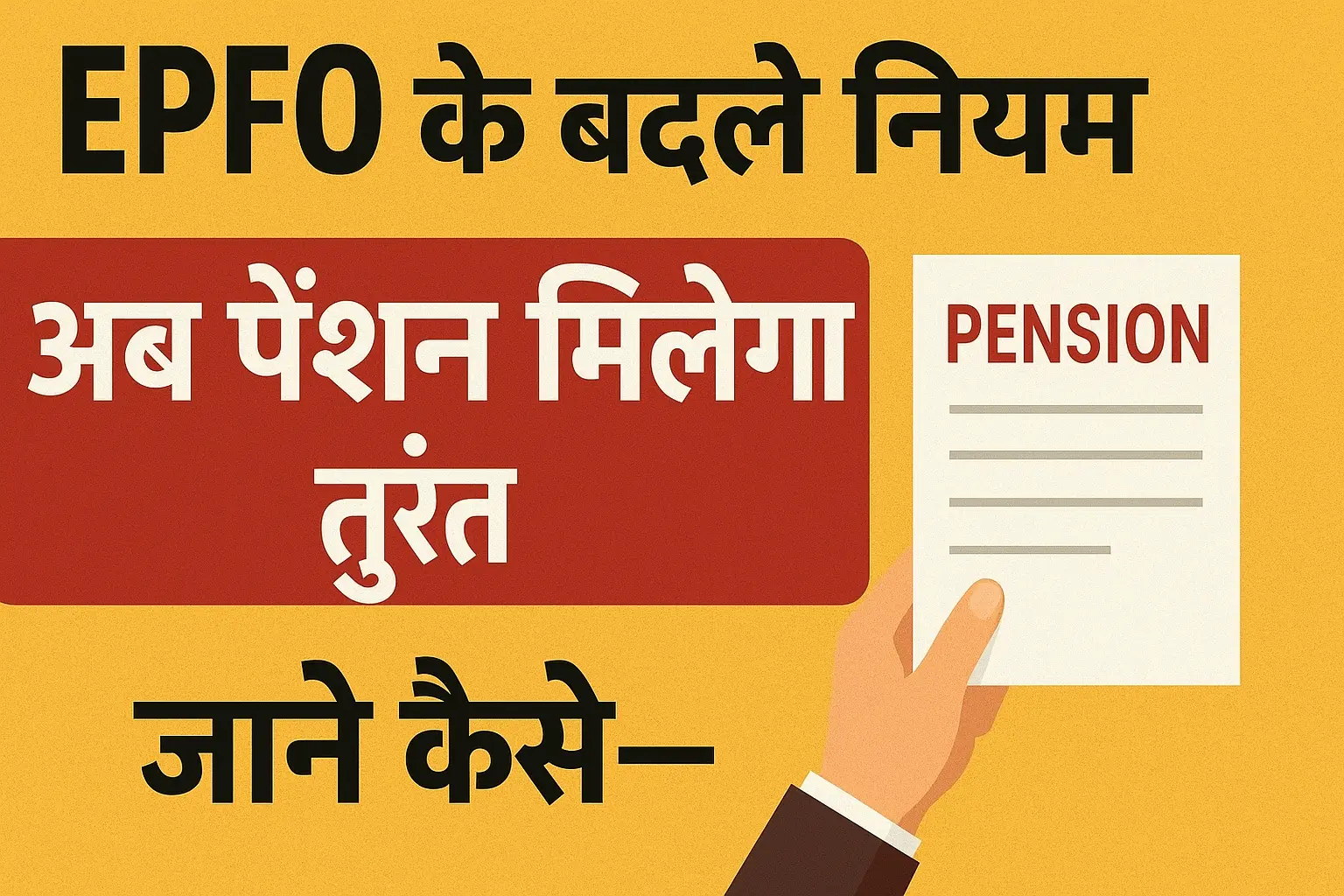 EPFO Pension Rule Change
