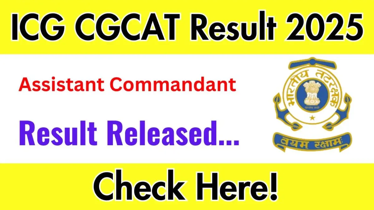 Indian Coast Guard AC 012026 Final Result