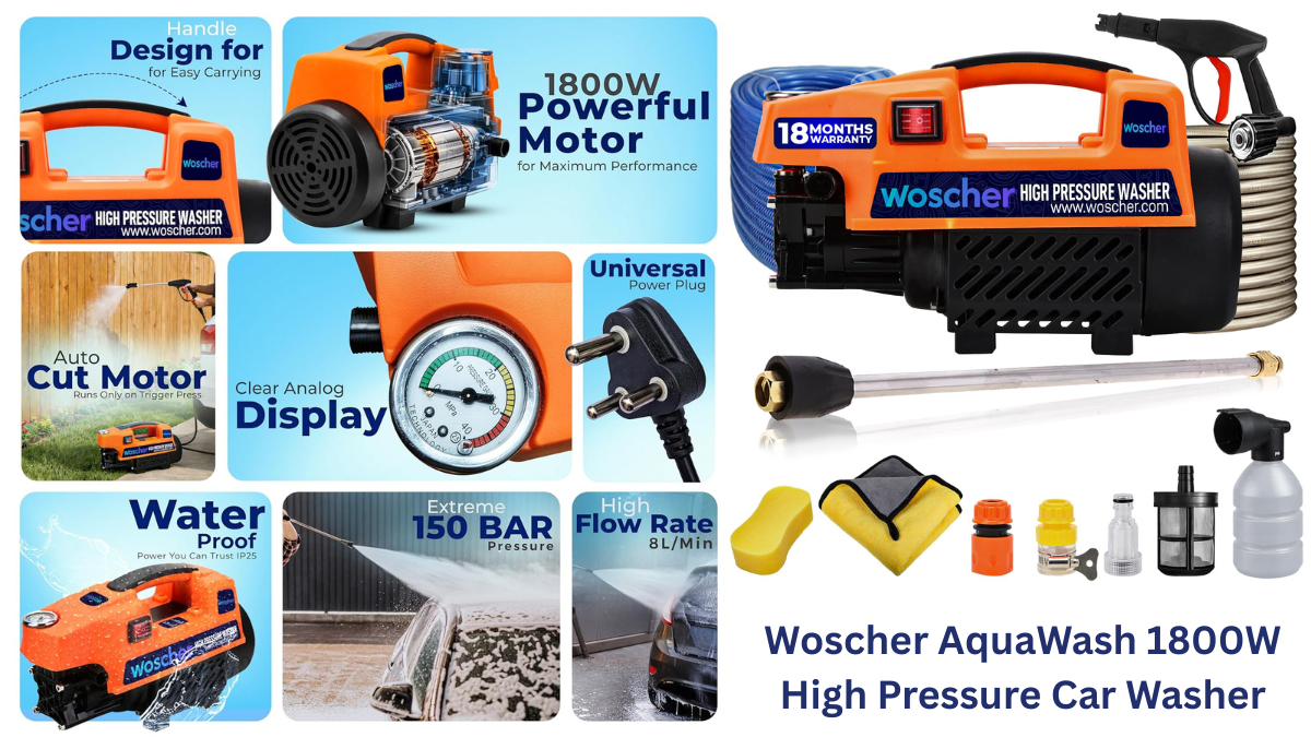Woscher AquaWash 1800W High Pressure Car Washer