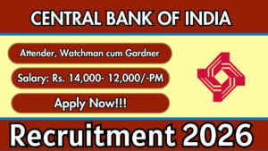 Central Bank of India Recruitment 2026