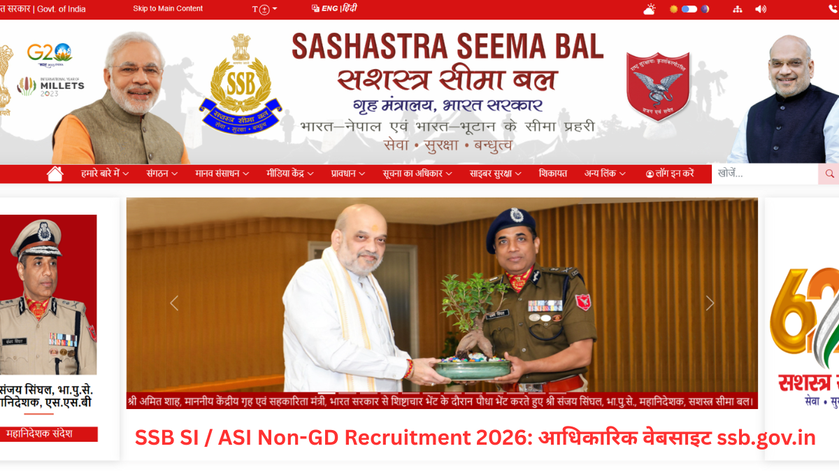 SSB SI ASI Non-GD Recruitment 2026