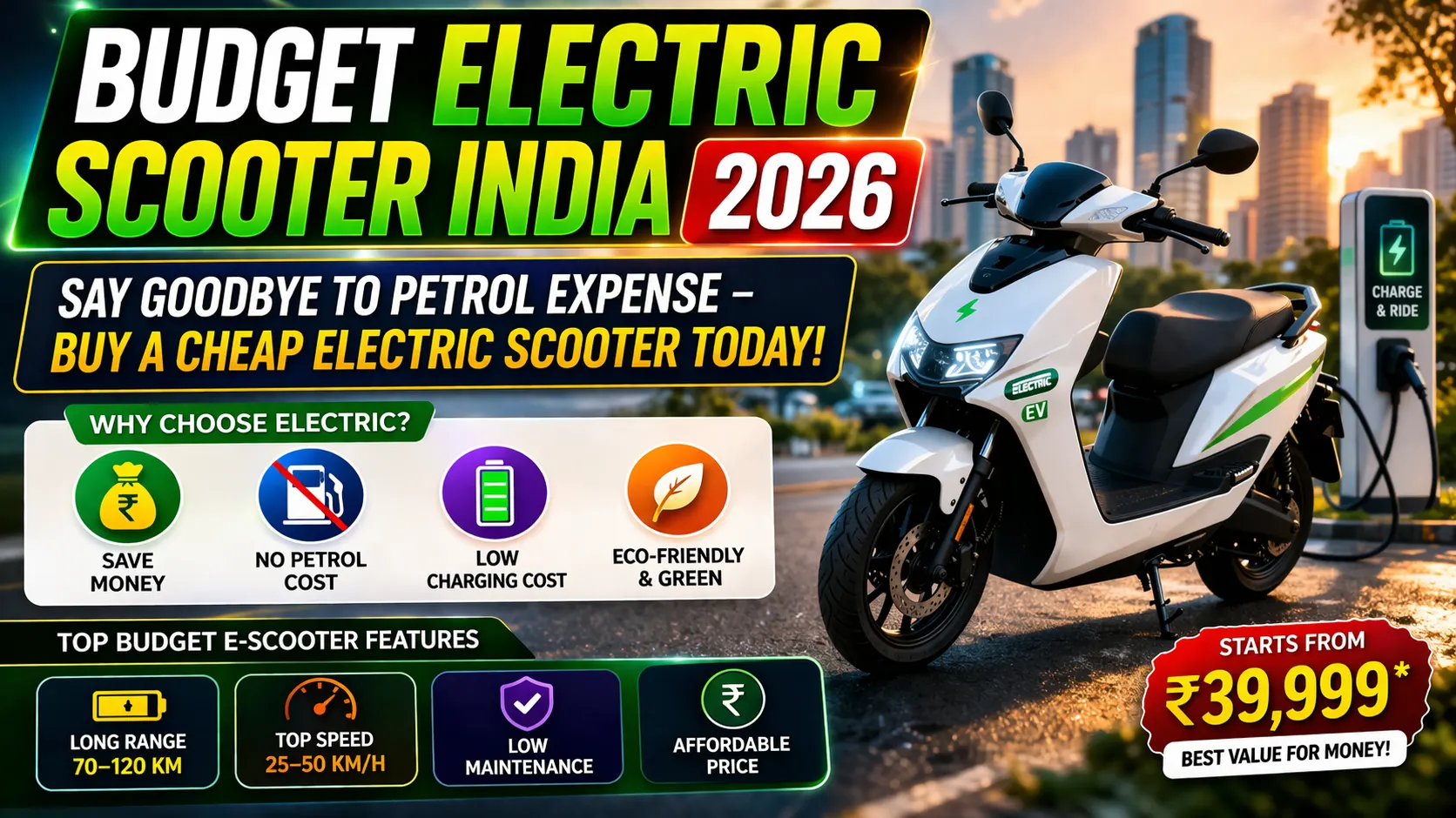 Budget electric scooter India 2026