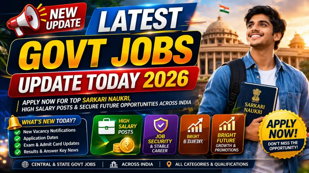 Latest Govt Jobs Update Today 2026