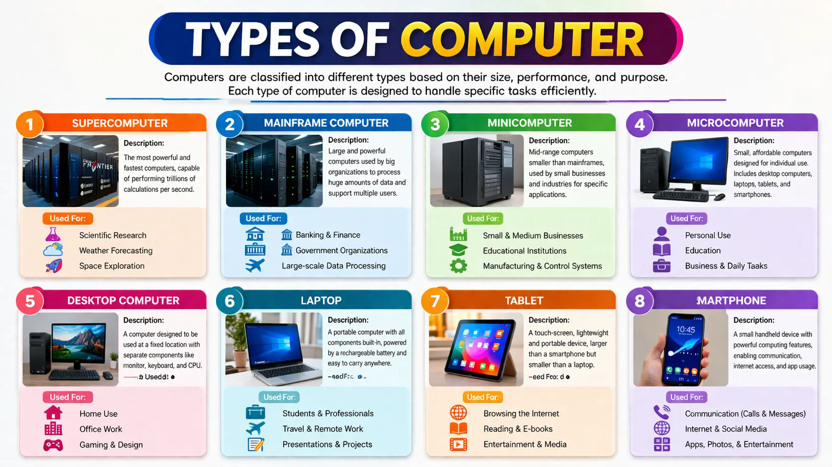 Types of Computer (कंप्यूटर के प्रकार)