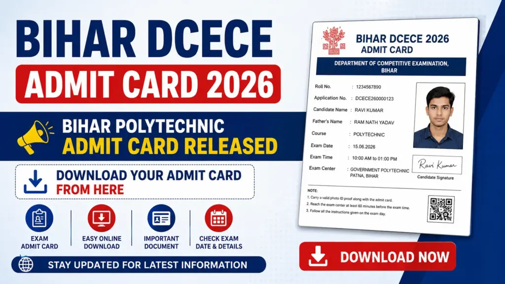 Bihar DCECE Admit Card 2026