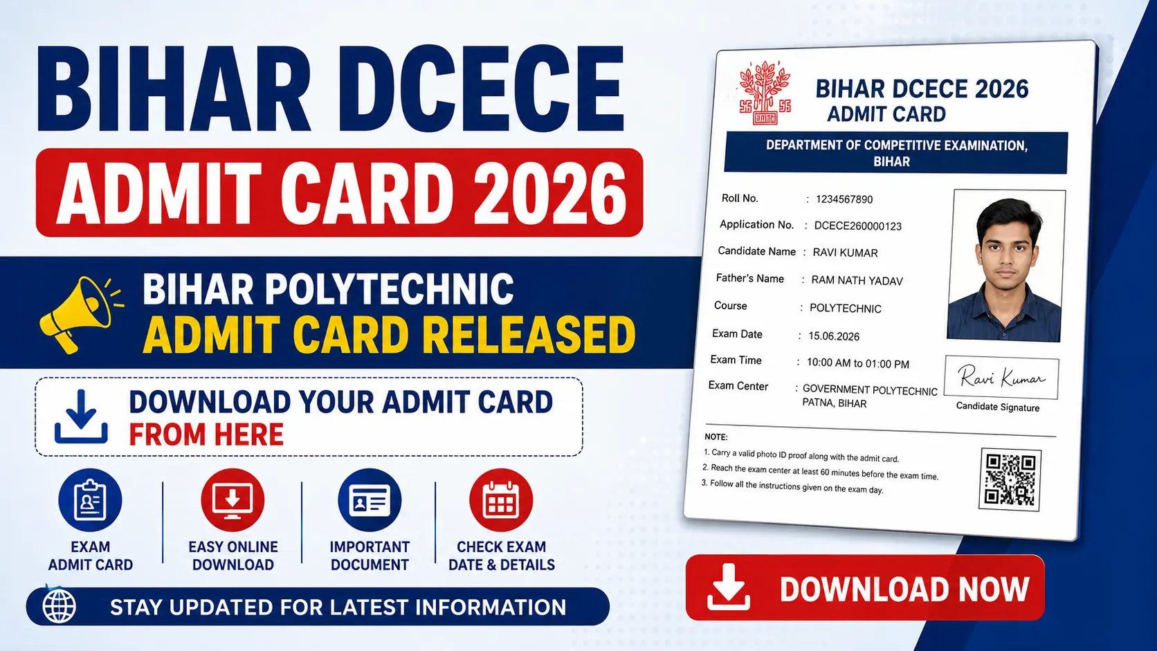 Bihar DCECE Admit Card 2026