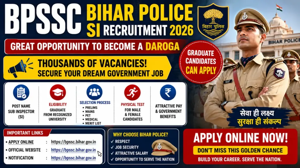 Bihar Police SI 2026