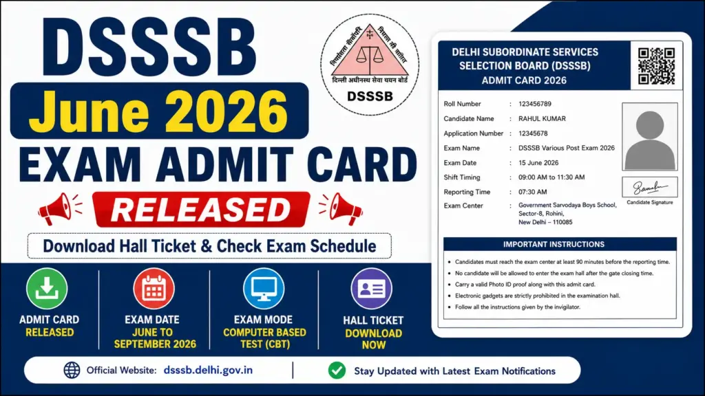 DSSSB June 2026 Exam