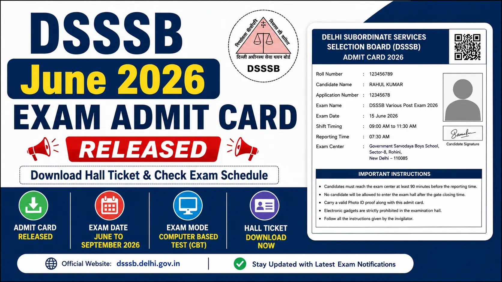 DSSSB June 2026 Exam