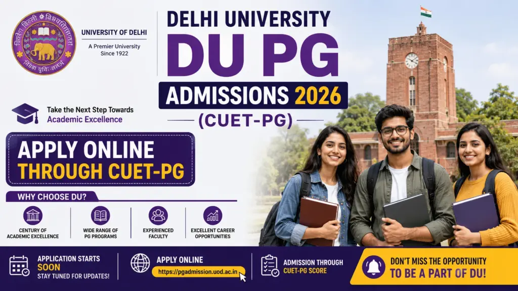 DU PG Admissions 2026