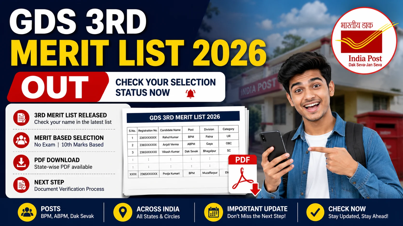 GDS 3rd Merit List 2026
