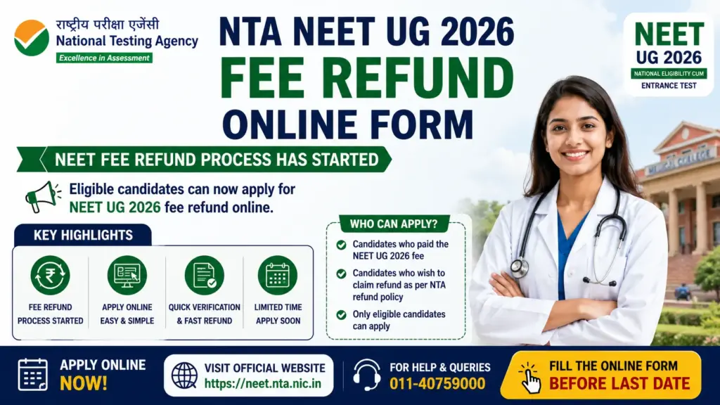 NEET UG 2026 Fee Refund