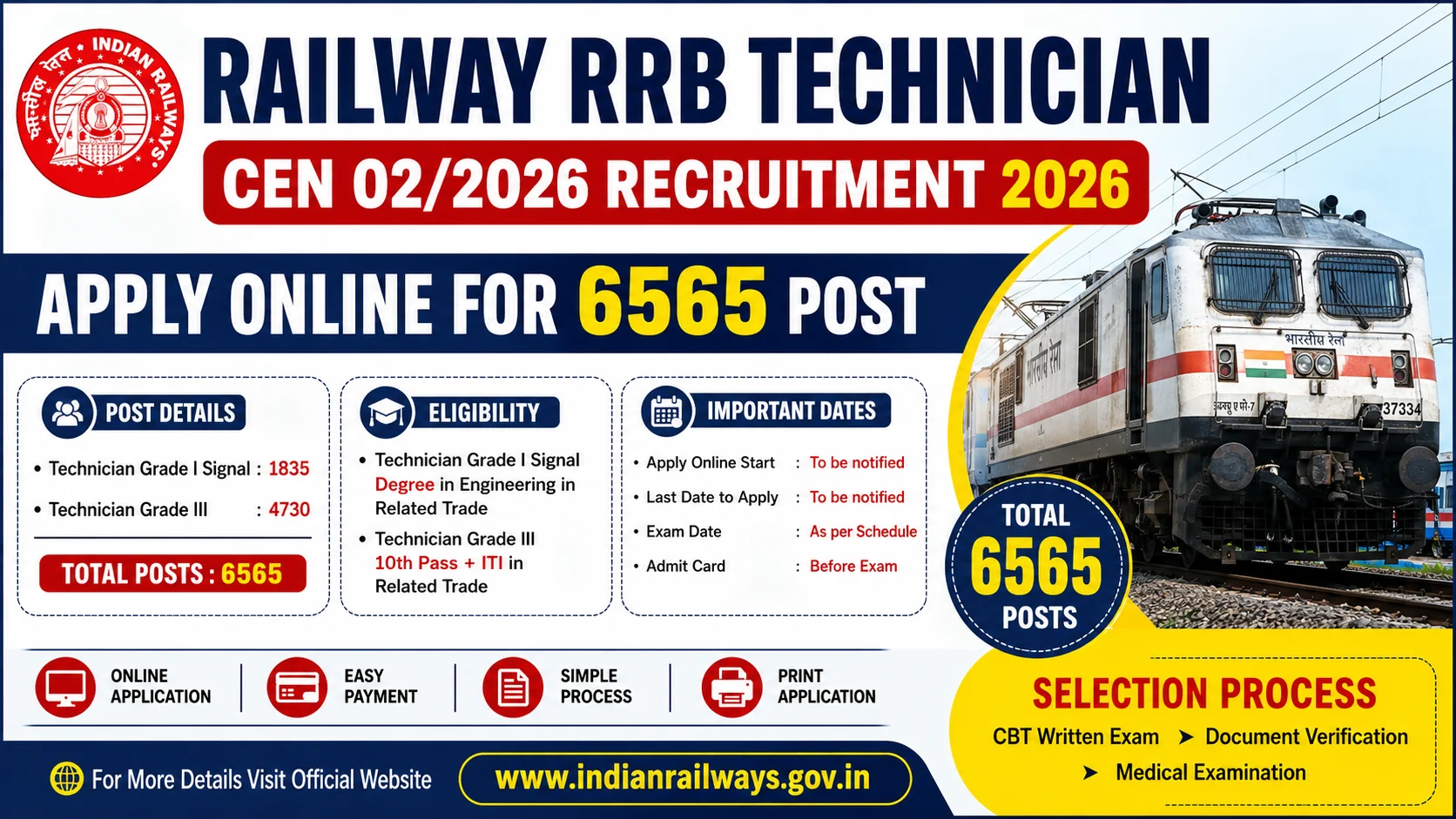 RRB Technician Recruitment 2026
