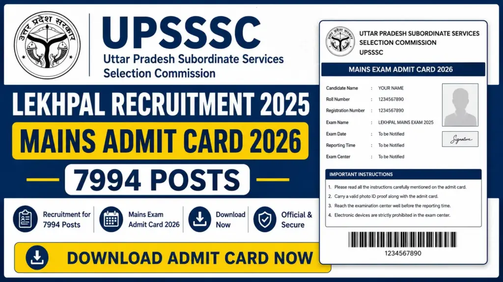 UPSSSC Lekhpal Recruitment 2025