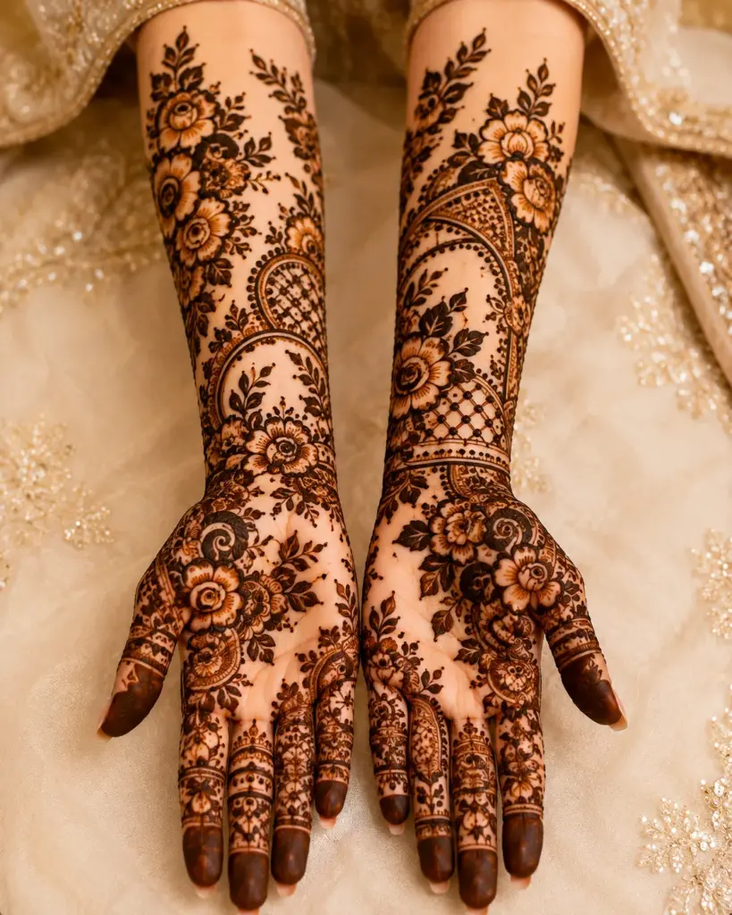 Arabic Full Hand Bridal Mehndi