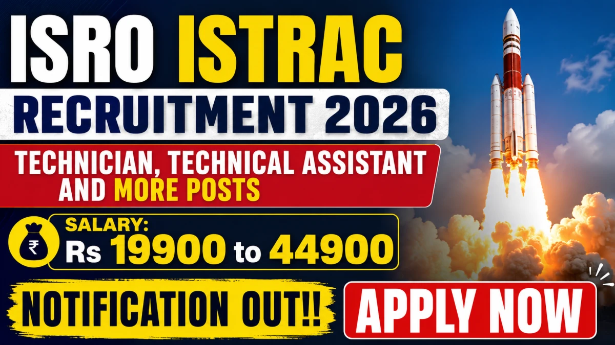 ISRO ISTRAC Various Post Online Form 2026