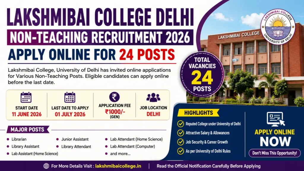 Lakshmibai College Recruitment 2026