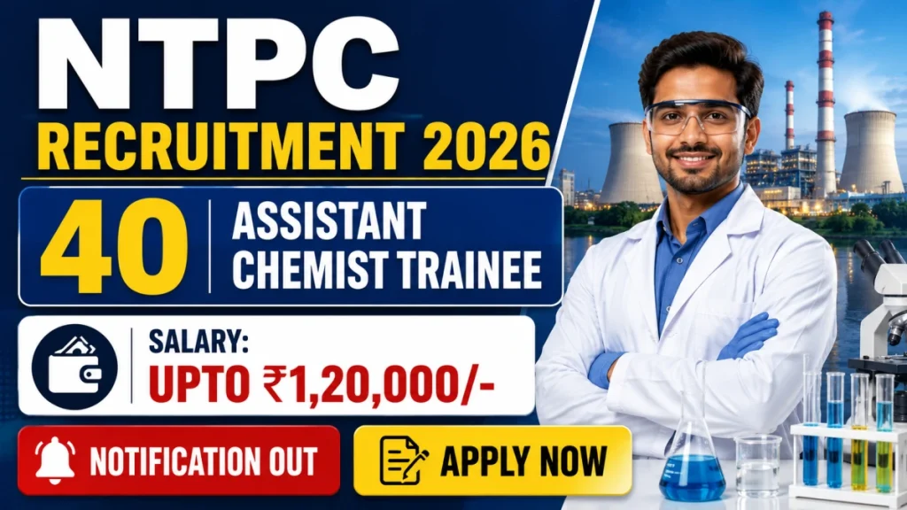 NTPC Assistant Chemist Trainee Recruitment 2026