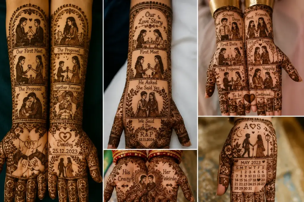 Personalized Love Story Mehndi