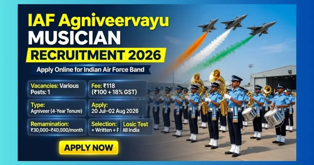 Air Force Agniveer Vayu Musician Online Form 2026