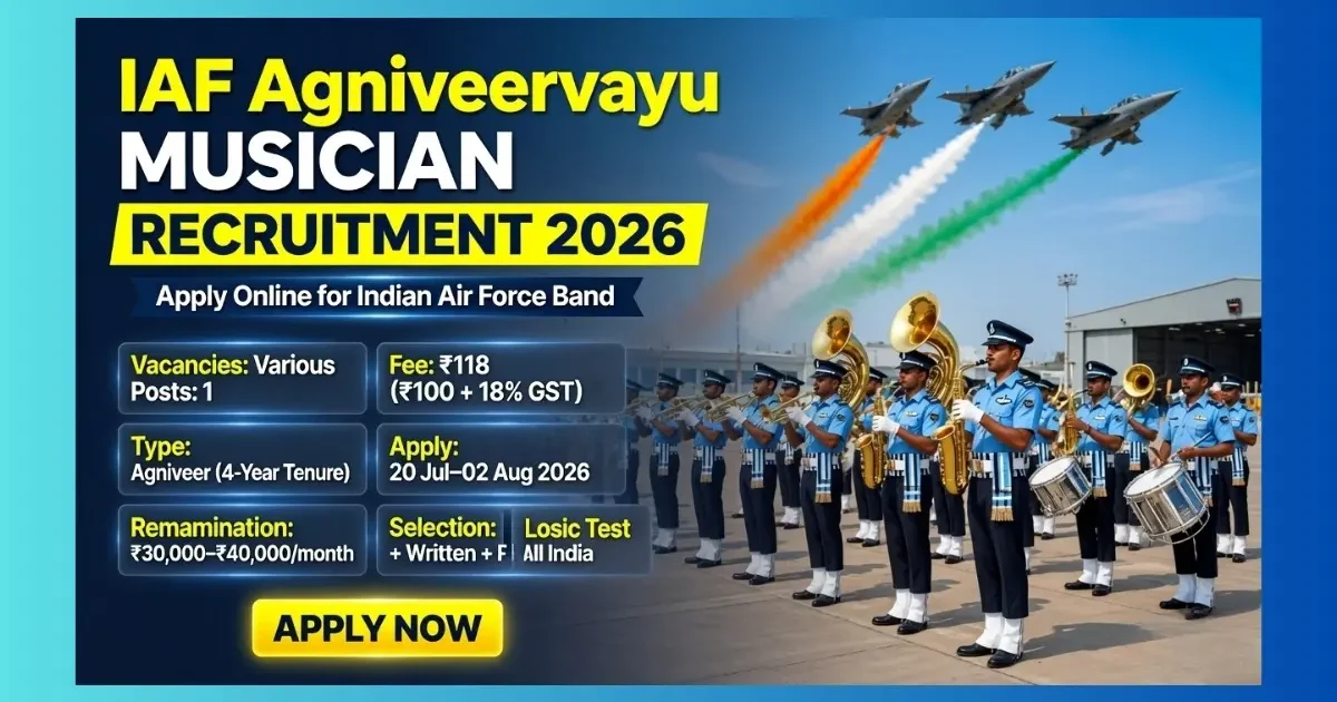 Air Force Agniveer Vayu Musician Online Form 2026