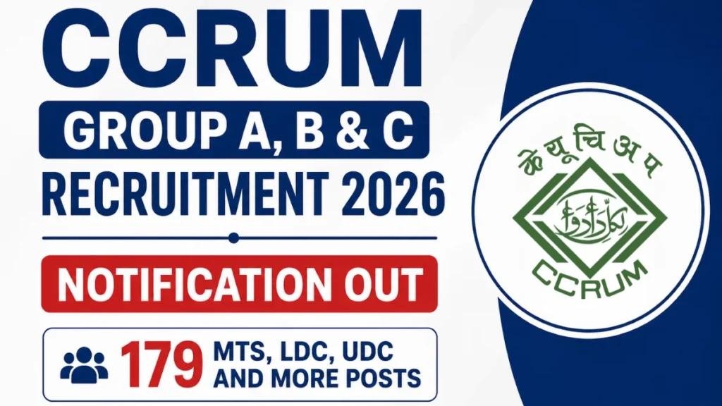 CCRUM Various Post Online Form 2026