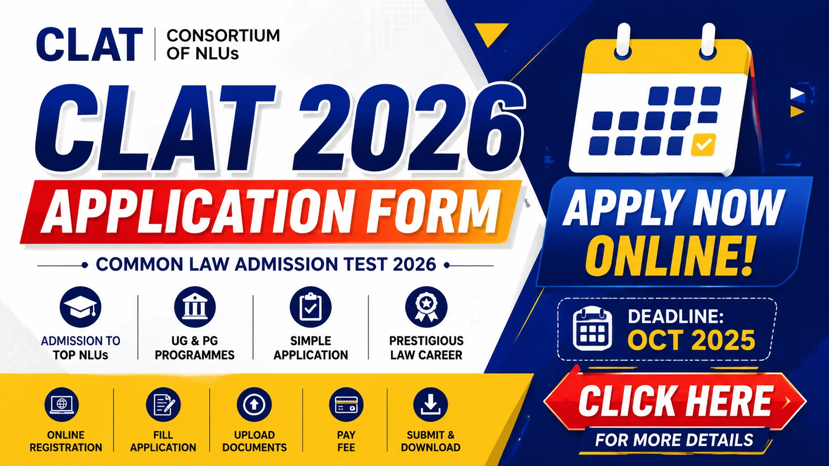 CLAT Admission Online Form 2026