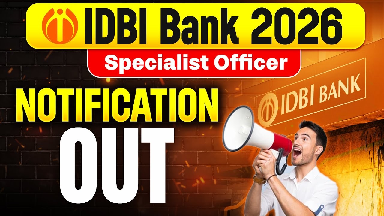 IDBI Bank Specialist Officer SO Online Form 2026