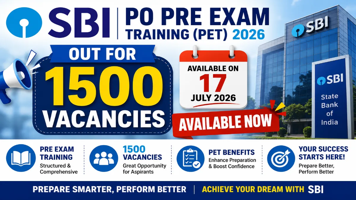 SBI PO Pre Exam Training Letter 2026
