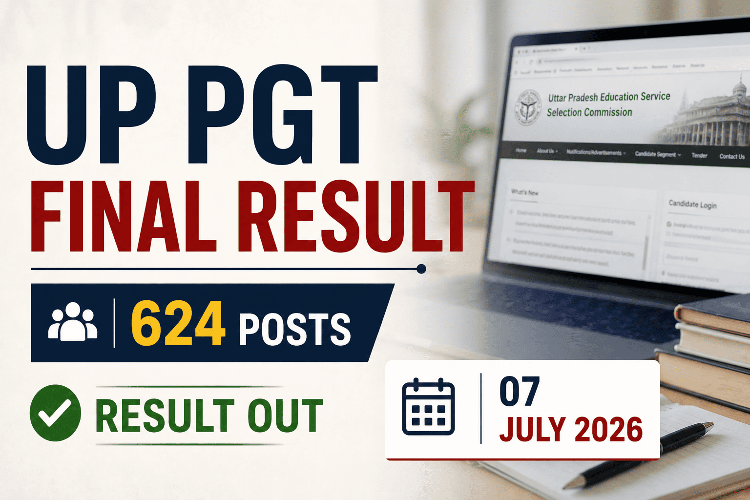 UP PGT 2022 Final Result with Institute Details