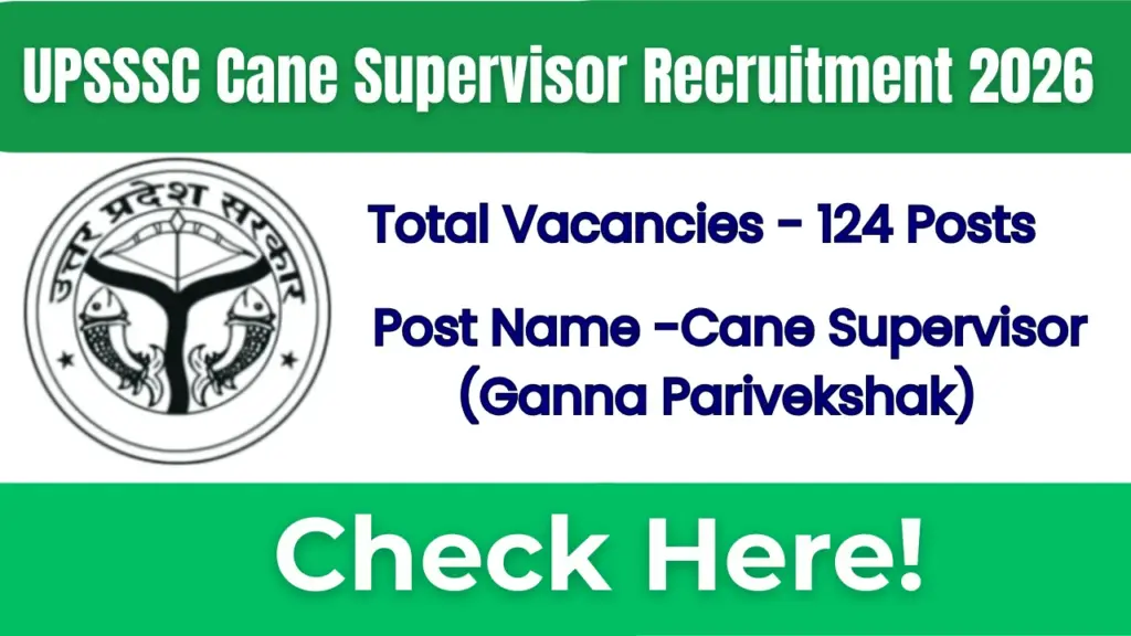 UPSSSC Cane Supervisor Apply Online 2026