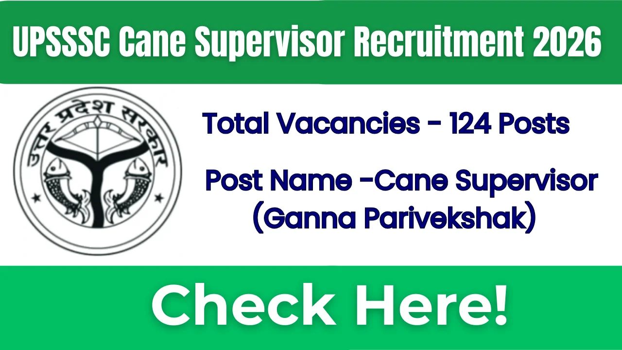 UPSSSC Cane Supervisor Apply Online 2026
