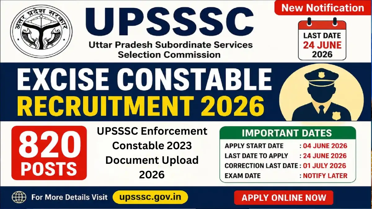UPSSSC Enforcement Constable 2023 Document Upload 2026