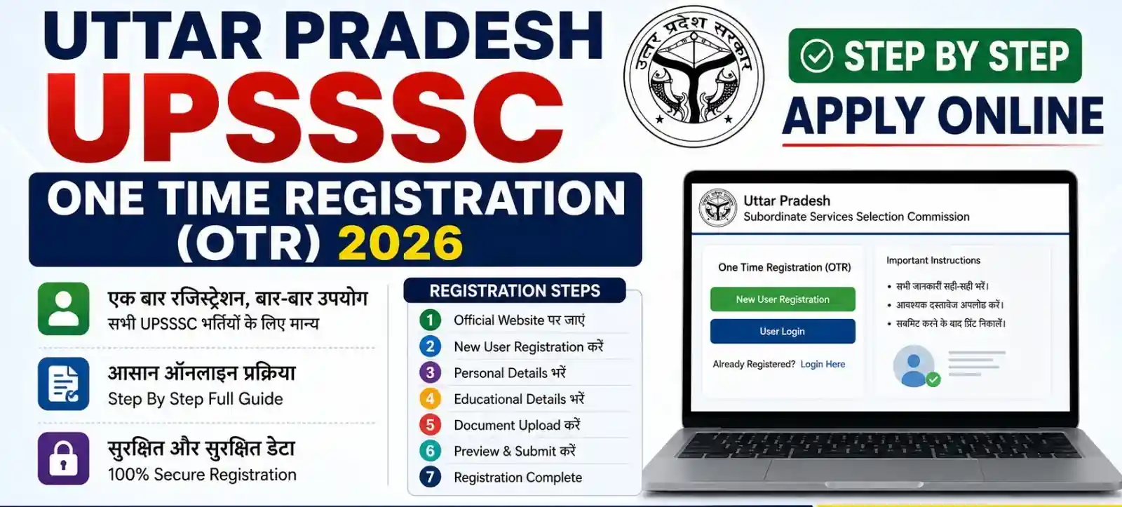 UPSSSC OTR One Time Registration Online Form 2026