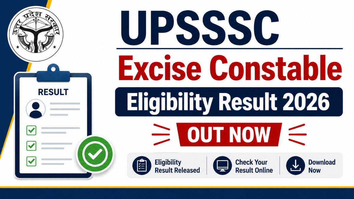 UPSSSC UP Excise Constable Eligibility Result 2026