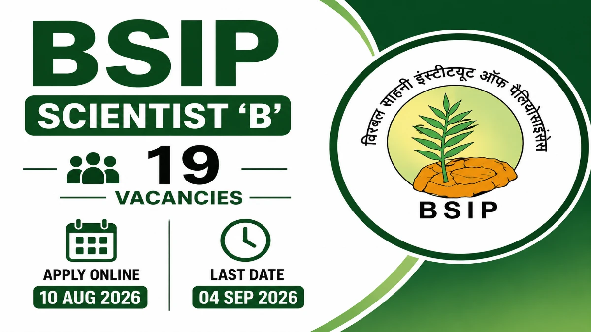 BSIP Lucknow Scientist B Online Form 2026
