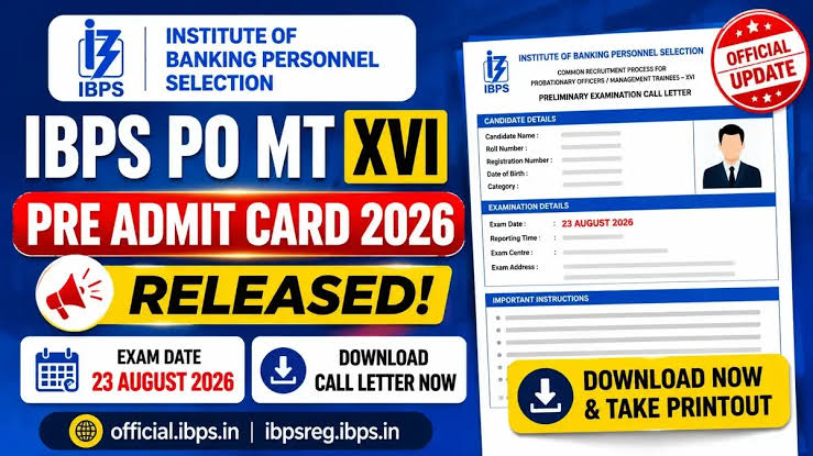 IBPS PO Pre Admit Card 2026