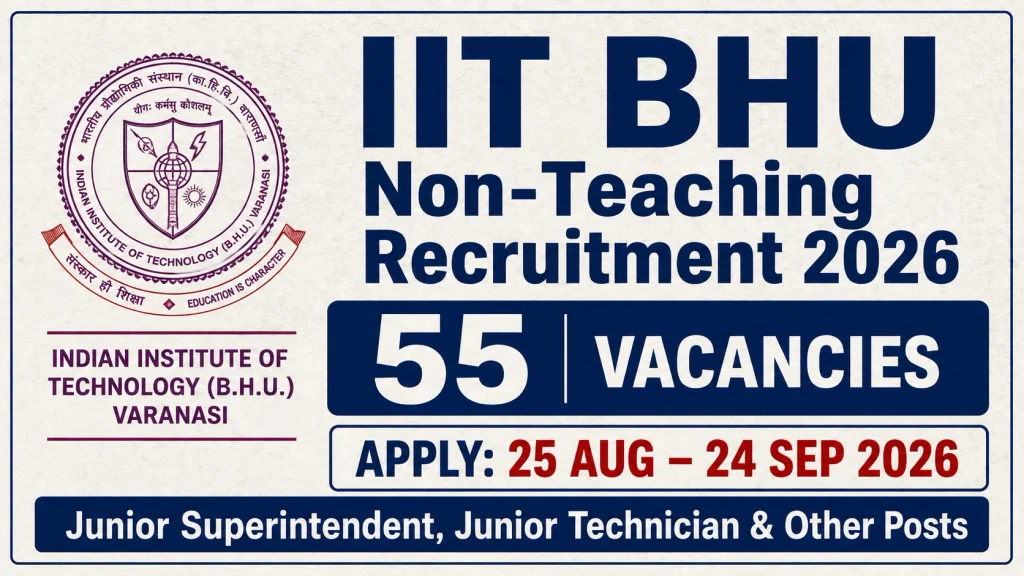 IIT BHU Non Teaching Various Post Online Form 2026